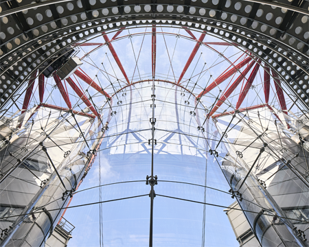 Iconic cablenet façade of Channel 4 building refurbished