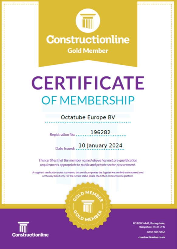 Image Constructionline Gold Certificate Octatube